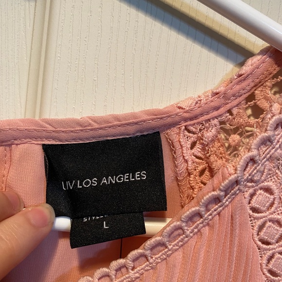 Luv Los Angeles pink blouse - Picture 3 of 6
